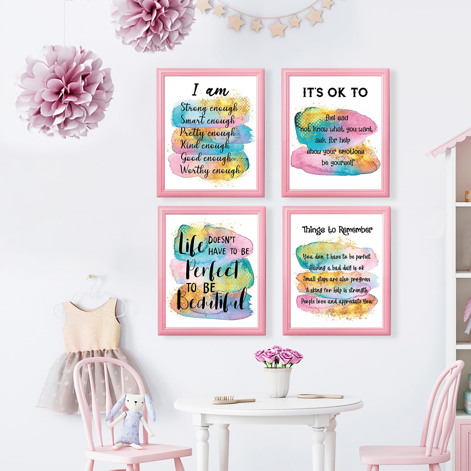 Inspiradoras afirmaciones positivas para decoración de pared, fomentando la superación personal, citas motivacionales, impresiones artísticas para pared, regalos estimulantes para mujeres