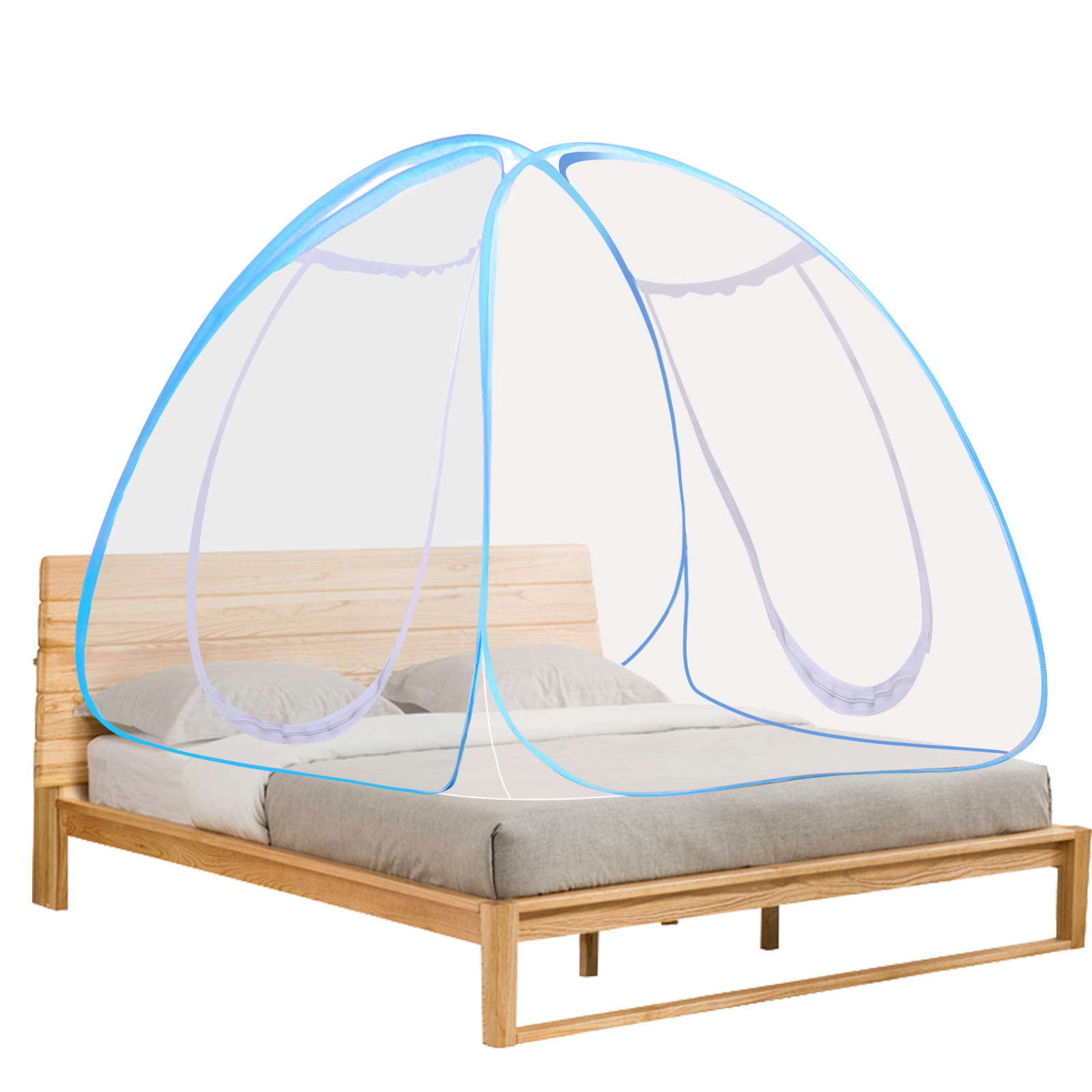 Zanzariera Pieghevole Per Letto Singolo 200x80x56cm - Leggera, Portatile Per Campeggio, Viaggio E Casa