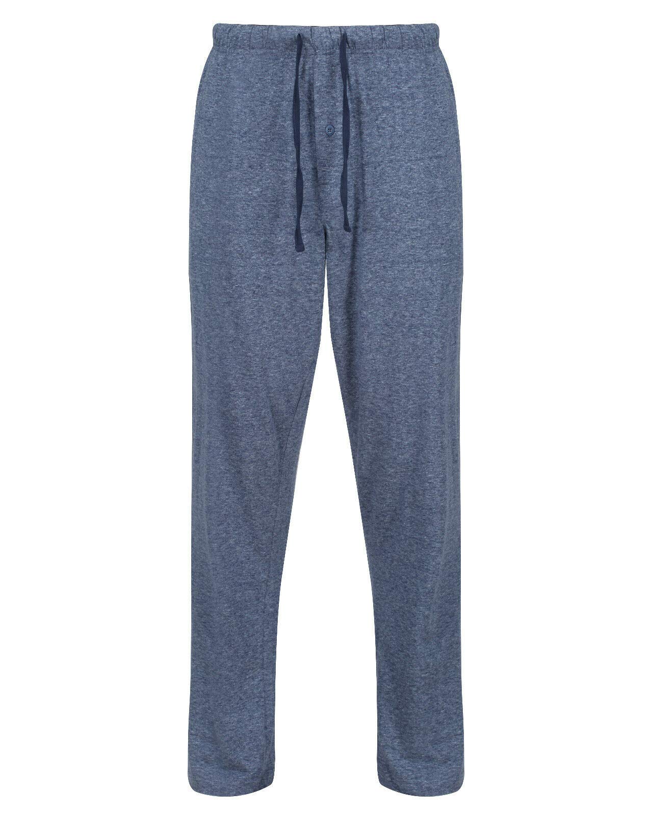 Paradise Men's Marl Denim Pyjama Bottoms Hanes X Temp 6 Colours S-Xxxxxxl Lounge Pj Pants