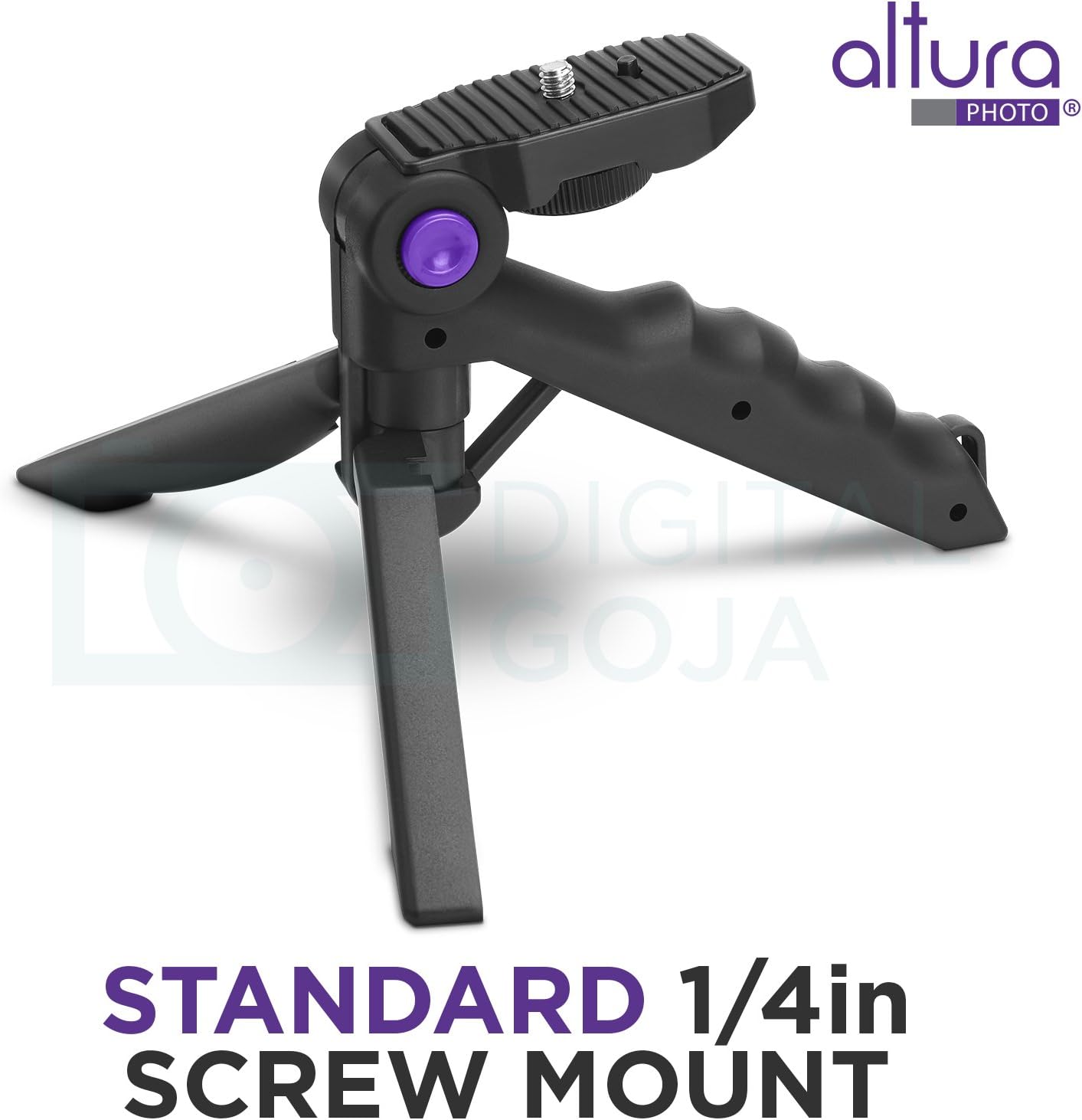 Altura Photo Mini Tripod for Camera w/Pistol Grip, Portable Small Tripod for DSLR & Mirrorless Cameras, Mini Tripod Stand w/Anti Slip Feet, Works as Desktop Tripod, Vlog Tripod, Table Tripod : Electronics