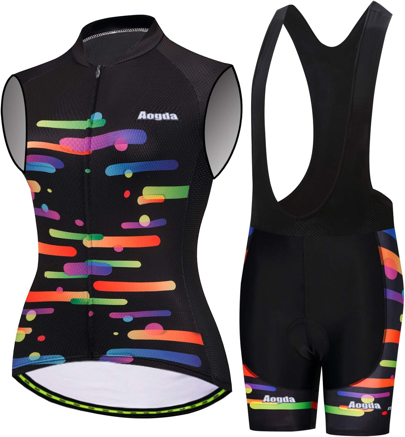 AogdaCycling Vests Shirts for Women Cycling Sleeveless Jerseys Team Bike Tops Bib Shorts Clothing