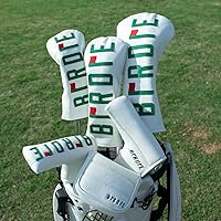 Vista 3 de Fundas para Palos de Golf Bordado Elegante Cuero Premium Birdie Golf Funda para Driver Funda Híbrida para Fairway Funda para Putter Blade Funda