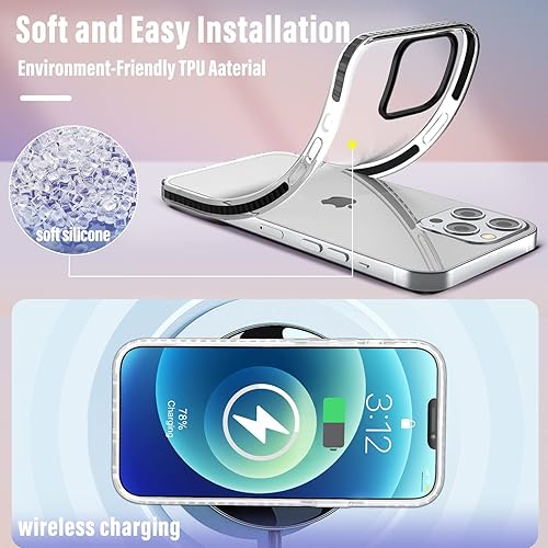 Miniatura 6 de Coralogo Funda para iPhone 14 Pro Max diseño de astronauta con diseño de dibujos animados lindos del espacio exterior para hombres diseño genial