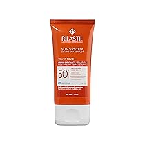 Rilastil Sun System Crema Velluta Idratante Viso, Texture Extra Soffice a Rapido Assorbimento, Pelli Sensibili, Resistente all’Acqua SPF 50+, Confezione da 50ml