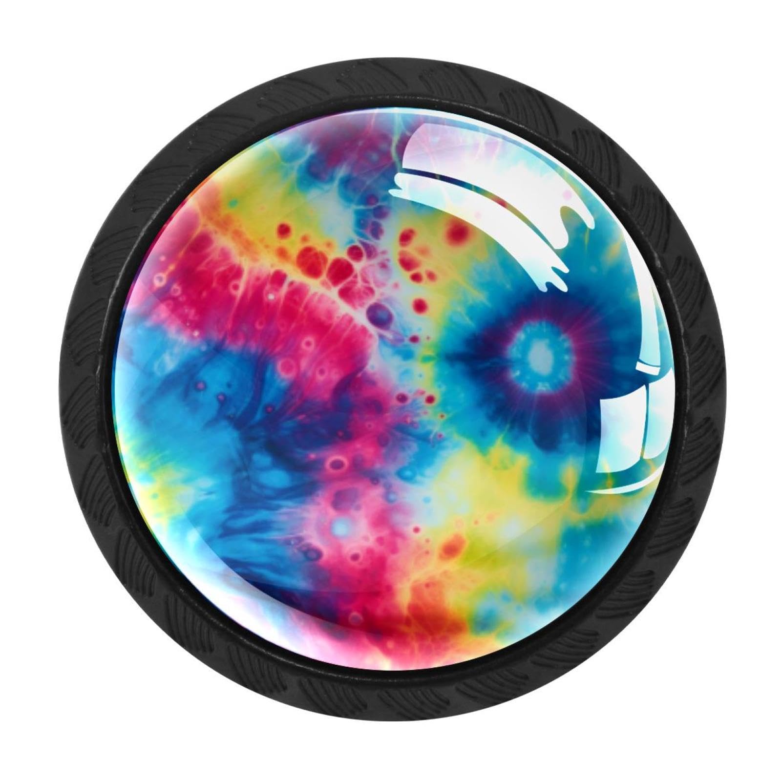 Chenzzzz Multicolored 02 4 Pack Black Tie-Dye Cabinet Pulls Kitchen Cabinet Handles Ideal For Cabinet,Drawer,Cupboard And Wardrobe