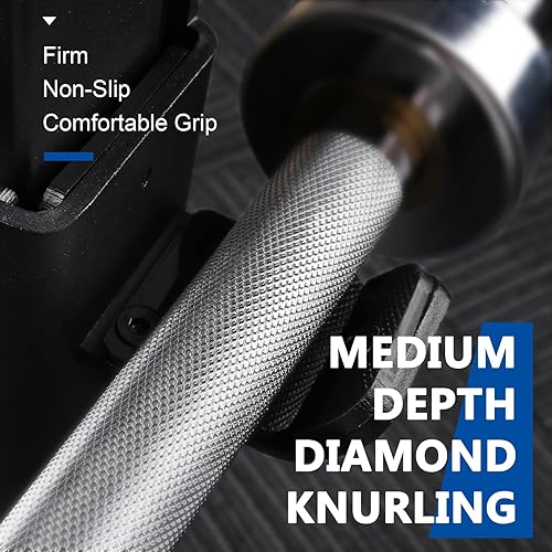 Miniatura 4 de LIONSCOOL Barra olímpica de 7 pies para levantamiento de pesas y levantamiento de potencia, barra de barra de 2 pulgadas para sentadillas, peso