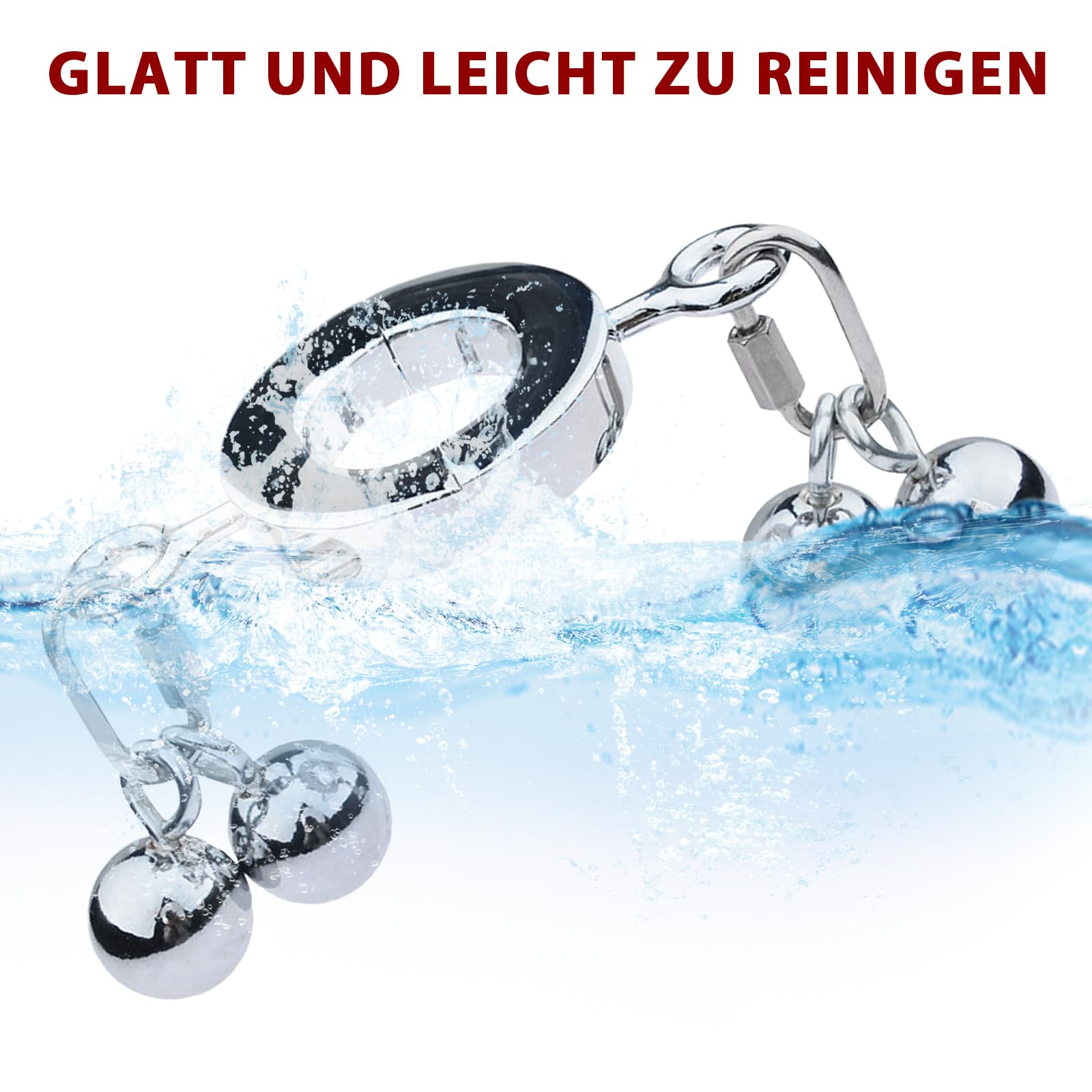 Anello scrotale pesante e penis ring, allungatore scrotale trainer penieno in metallo per uomini, bondage cock ring per aumento erezione, sex toy erotico set per uomini (B)