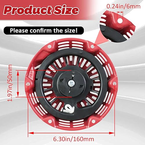 Miniatura 3 de Conjunto de arranque GX160 compatible con Honda GX120 GX200 5.5HP 6.5HP Piezas de repuesto del motor 28400-Z4M-306ZB 27400-Z1T-702 Arrancador de