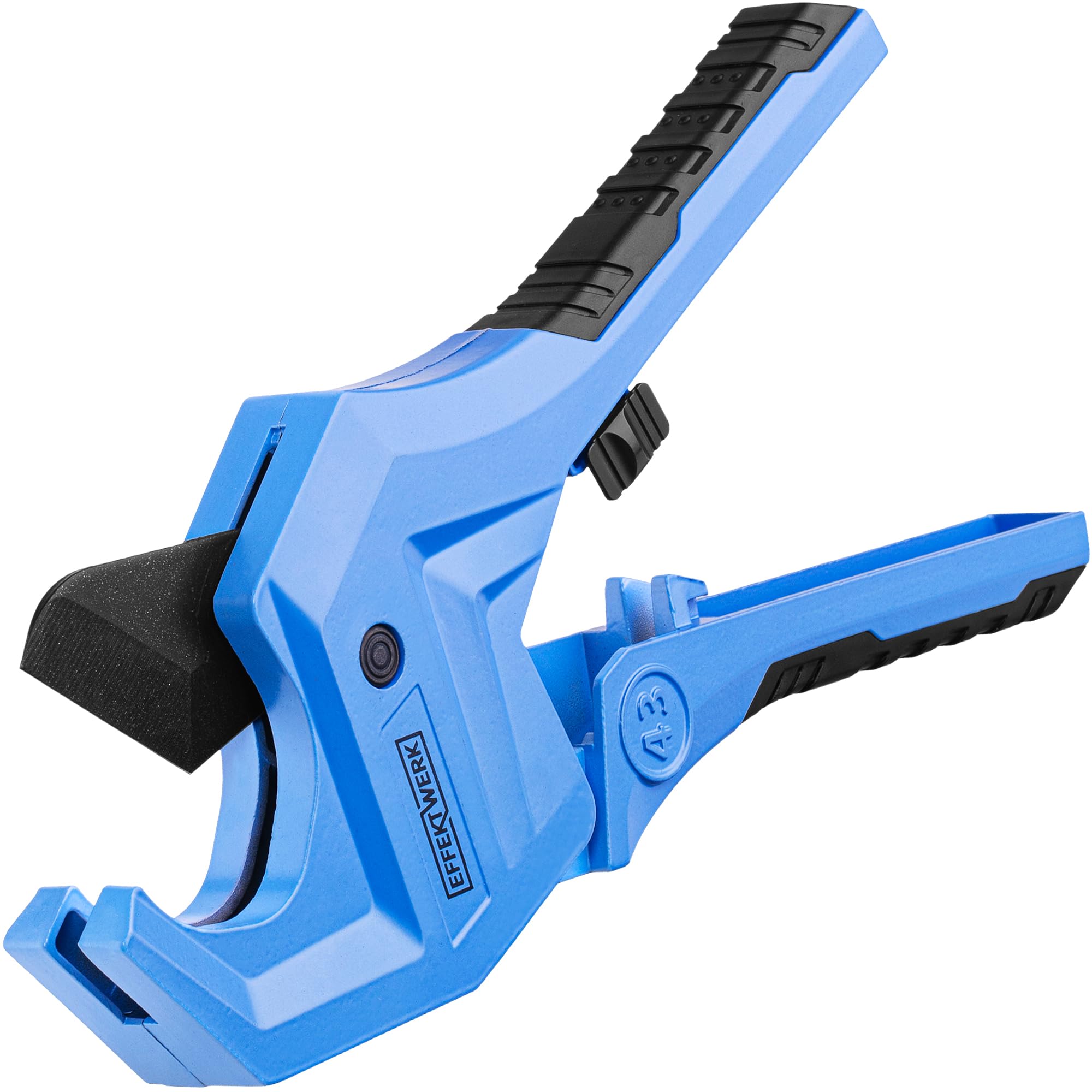PVC pipe cutter with ratchet - Cuts up to 43mm - Heavy duty cutting tool for PEX, PPR, PE, plastic and rubber hoses - For plumbing pipes and pipes