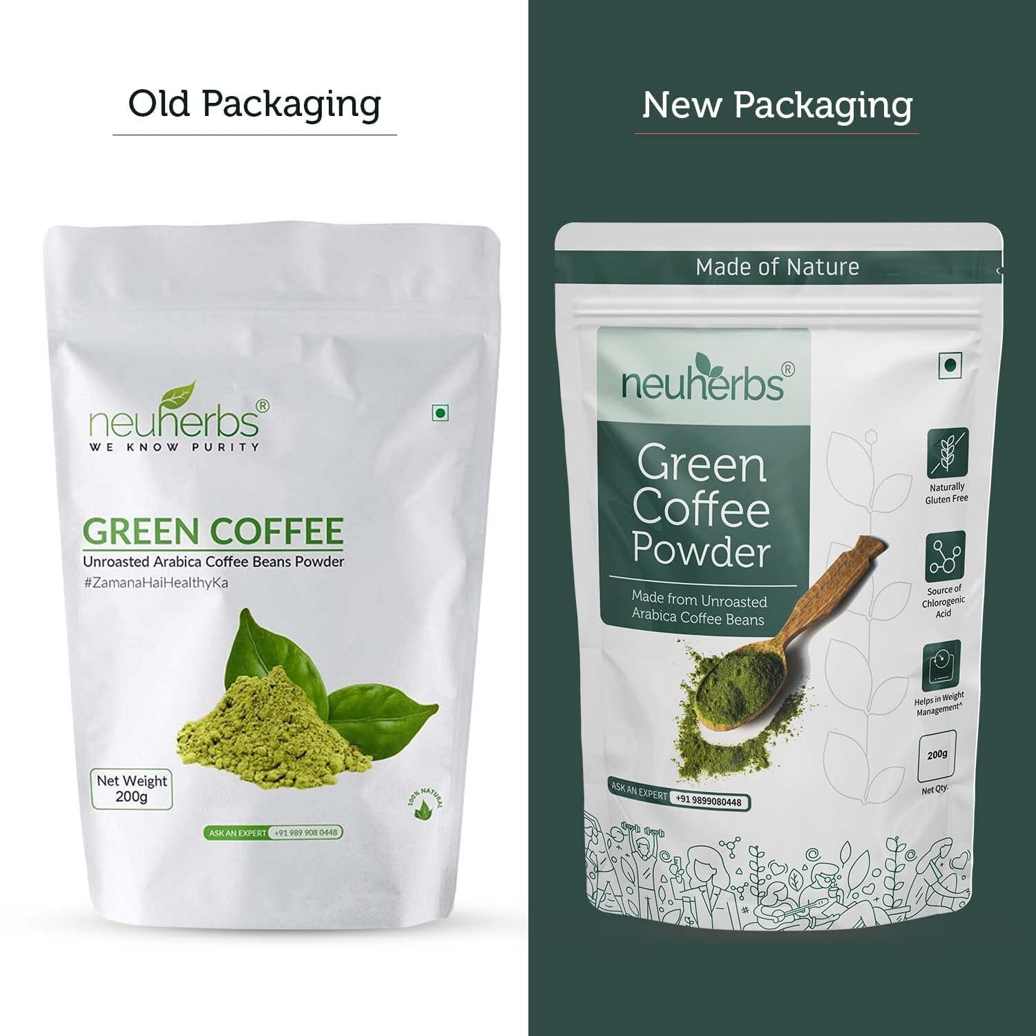 Buy Organic Touch Neuherbs Green Coffee Beans Powder For Weight Loss
