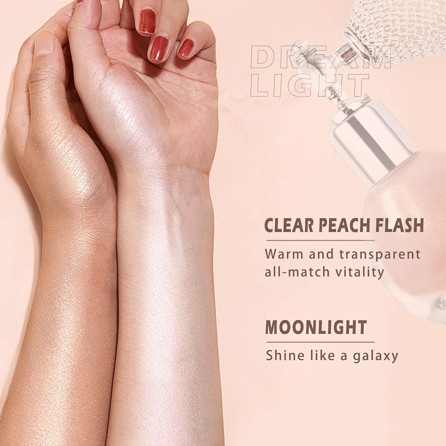 NewBang 2Pcs Highlighter Powder Spray,Glitter High Gloss Powder,Shimmer Sparkle Powder Makeup Spray, for Face Body Cosmetic : Everything Else