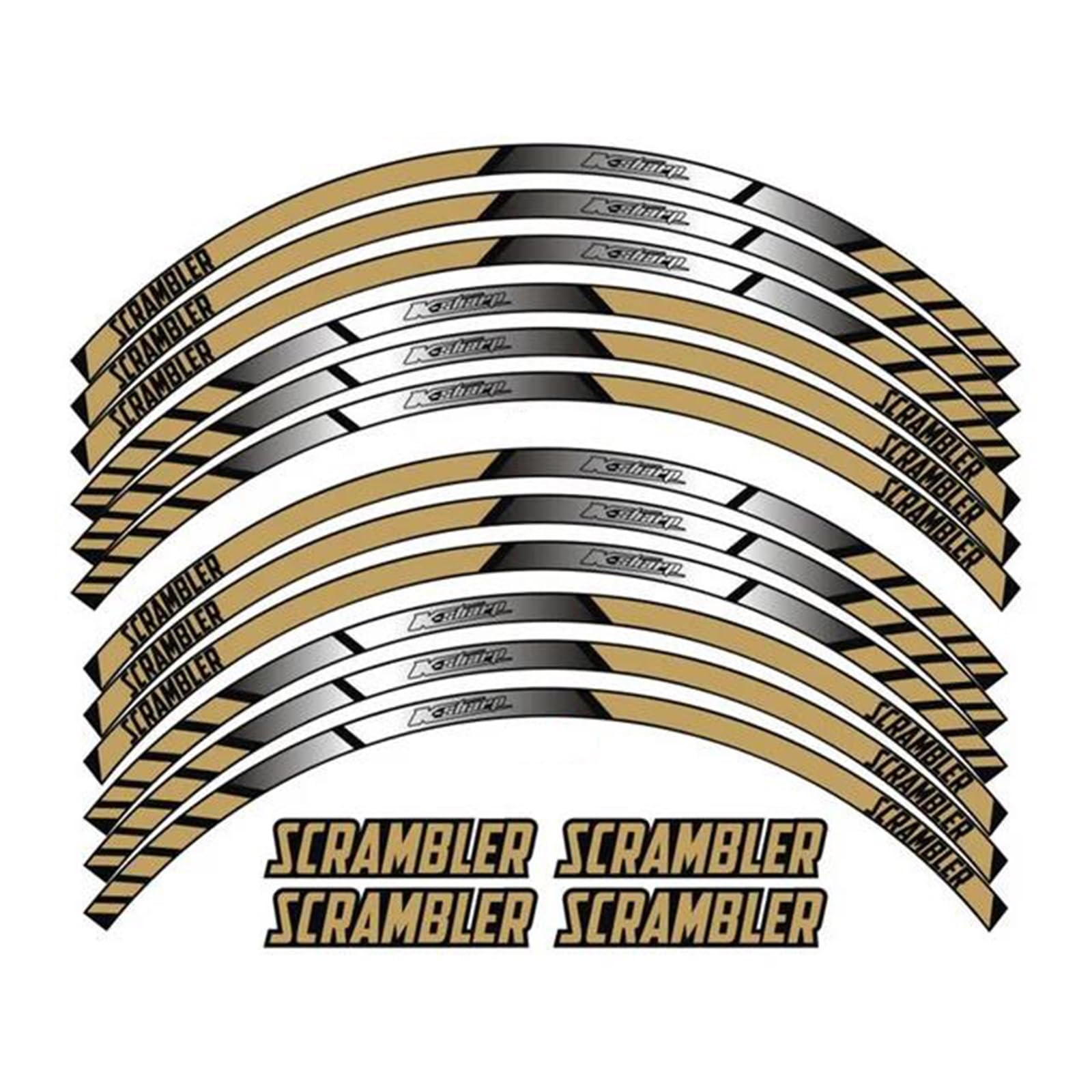 Motorcycle Racing Equipment Accessories Wheel Tire Rim Decoration Adhesive Reflective Decal Sticker for Ducati Scrambler