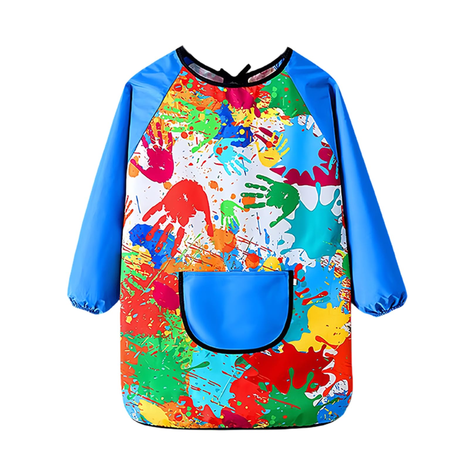 Tablier Peinture Imperméable BETESSIN – Manches Longues, Poche, Velcro – Pour Enfants De 120 à 140 Cm (7-11 Ans) – Polyester – École, Cuisine, Loisirs