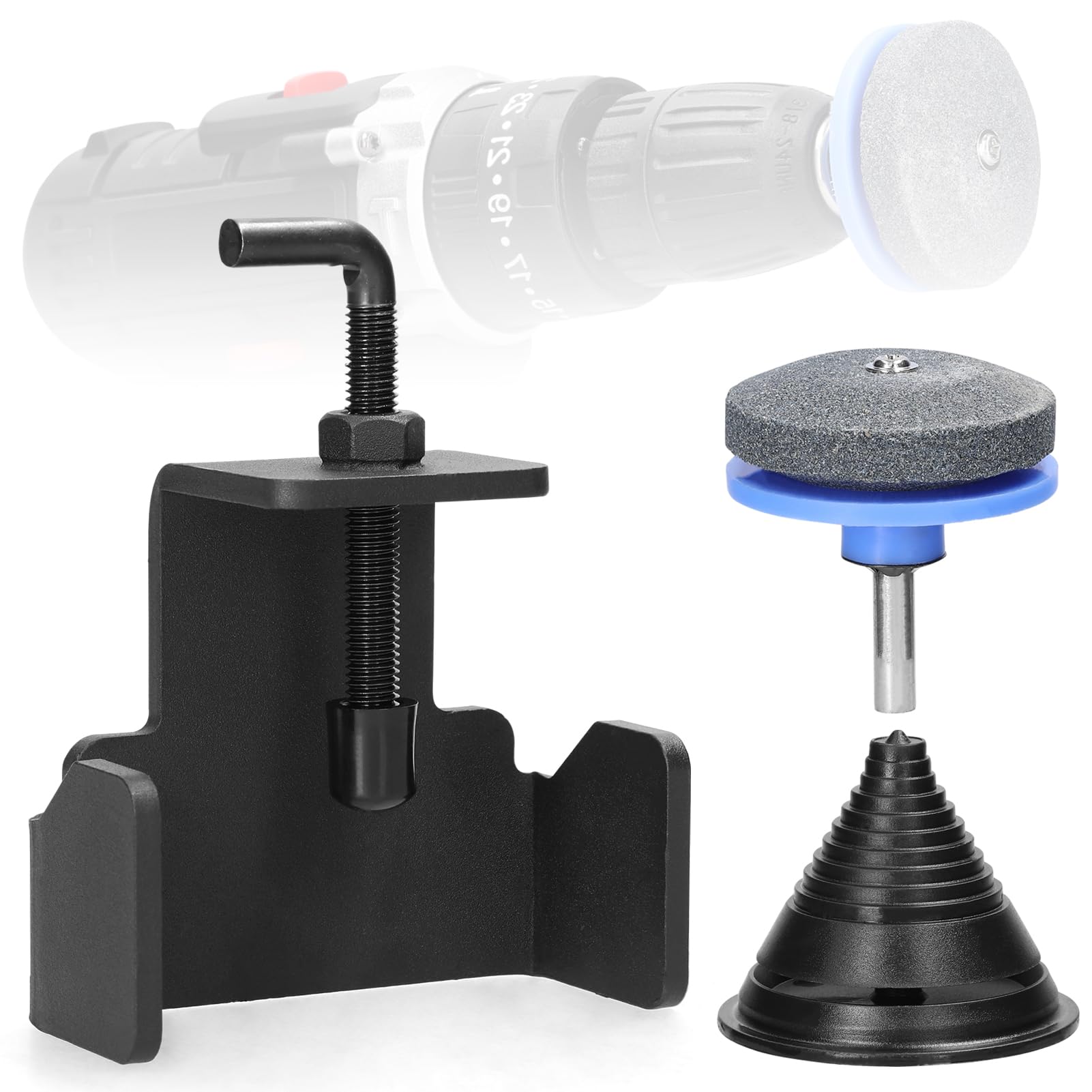 Juego de Herramientas de Cuchillas para cortacésped, afilador, equilibrador, Soporte de extracción, Accesorio de Repuesto para Mantenimiento de césped