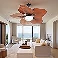 DWVO 52" Indoor Ceiling Fan with Light Kit & Remote - Tropical Palm Leaf Blades, Reversible Quiet DC Motor, 6-Speed Settings for Bedroom, Living Room, Dining Room