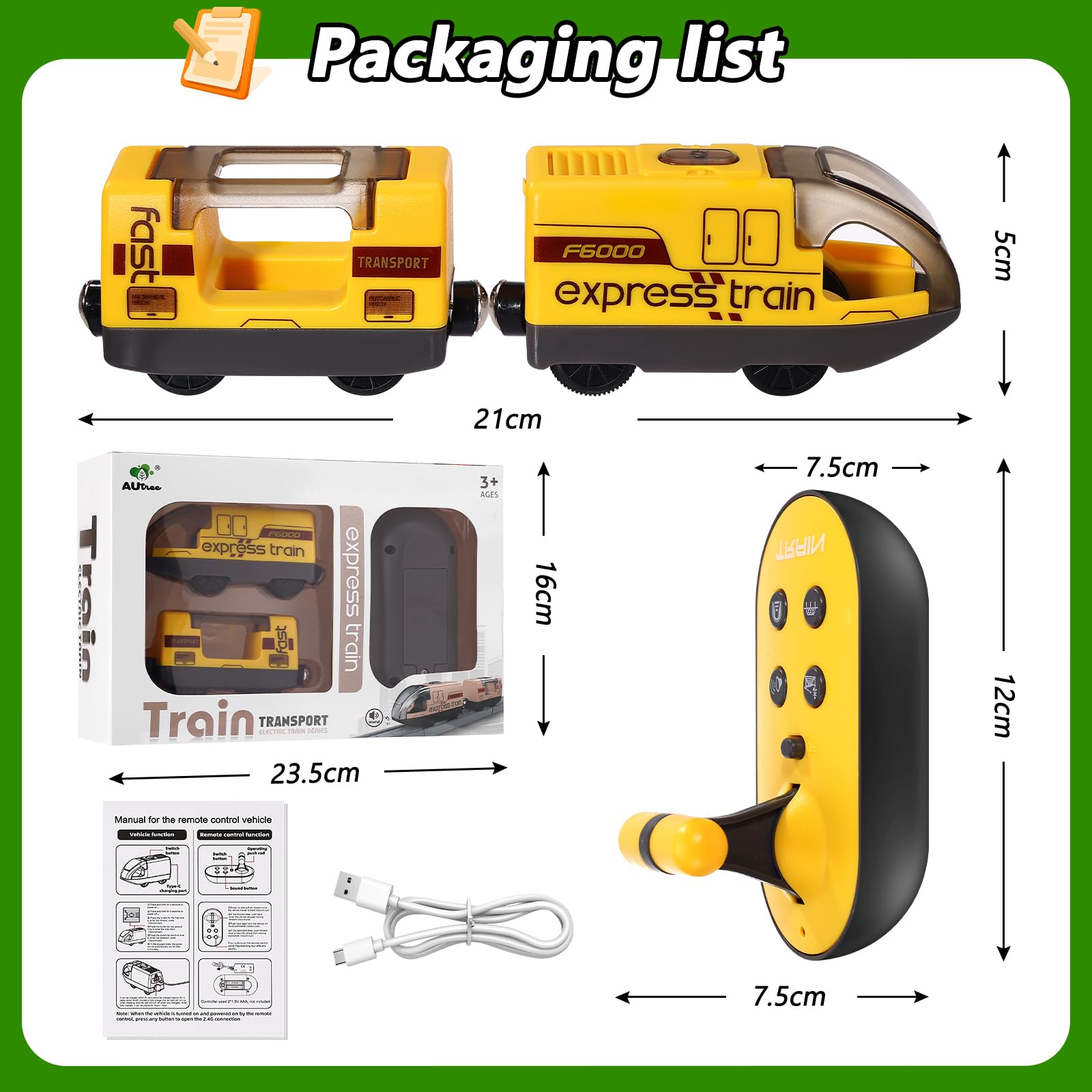 Tren Eléctrico de Juguete con Control Remoto para Vías de Madera, Locomotora Magnética, Compatible con Thomas, Brio y Chuggington, Regalo para Niños 3-6 Años