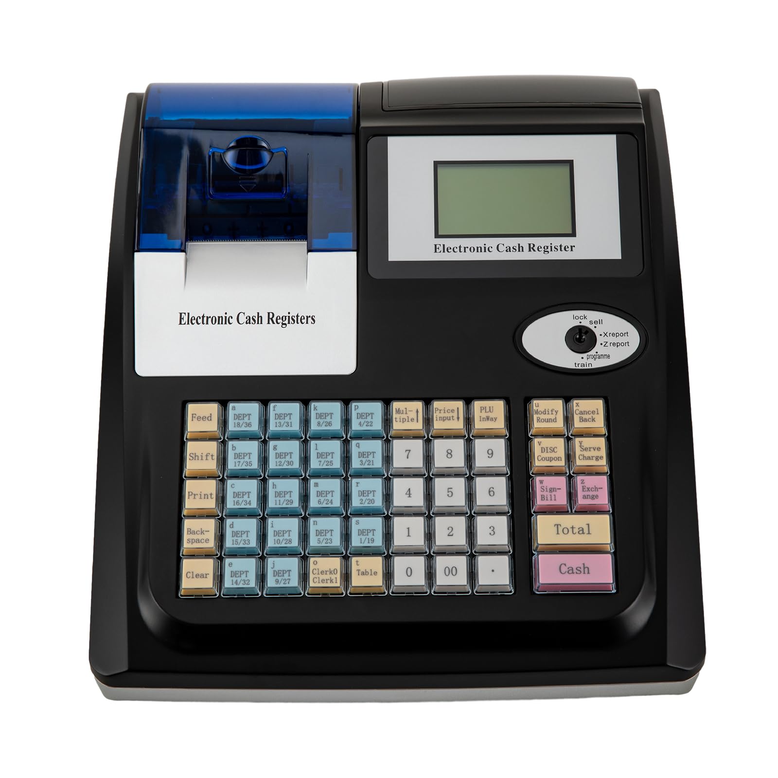 Caja registradora electrónica POS, sistema POS System, caja registradora con 48 teclas LED para venta al por menor, versión inglesa