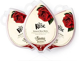 Shortie's Candle Company True Rose Soy Wax Melts 3 Pack - 3 Highly Scented 3 Oz. Bars - Made with 100% Soy and Essential Fragrance Oils - Phthalate & Paraffin Free, Vegan, Non-Toxic