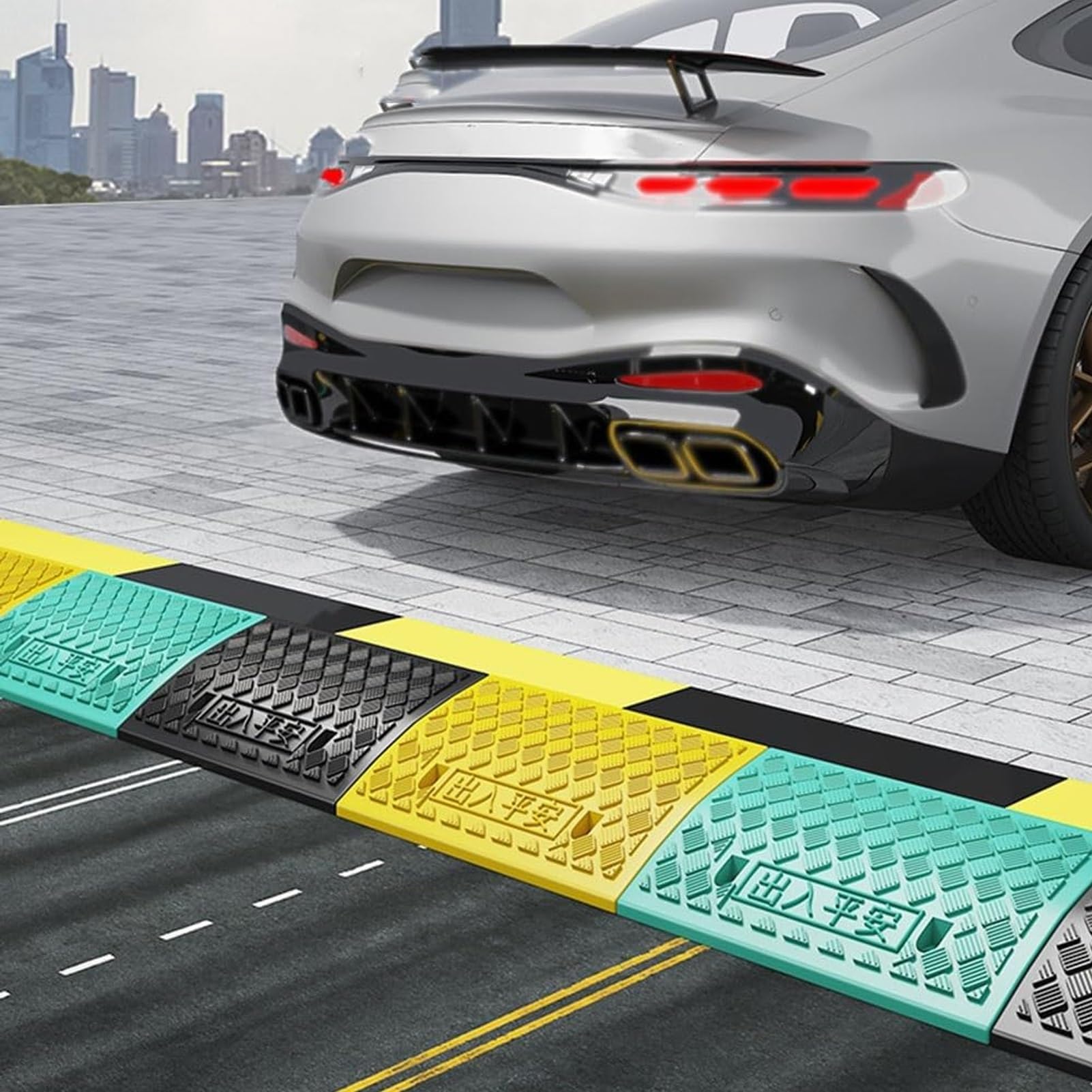 Rampa portátil de plástico para silla de ruedas, rampa de umbral para bicicletas y escaleras, rampa de acceso ligera para coches y puertas, duradera para uso en exteriores e interiores