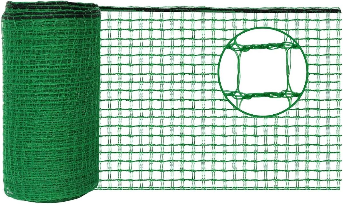 Plastic Mesh Fencing 4FT x 50FT, Garden Bird Netting & Deer Fence, Temporary Animal Barrier for Deer Pets Rabbits Chickens Wildlife, Green Protective Netting for Plants Fruit Vegetables
