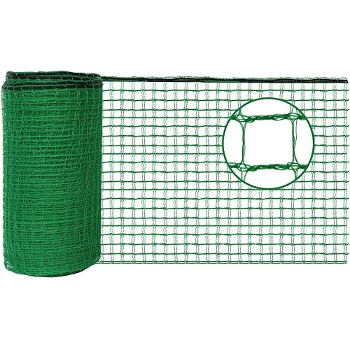 Plastic Mesh Fencing 4FT x 100FT, Garden Bird Netting & Deer Fence, Temporary Animal Barrier for Deer Pets Rabbits Chickens Wildlife, Green Protective Netting for Plants Fruit Vegetables