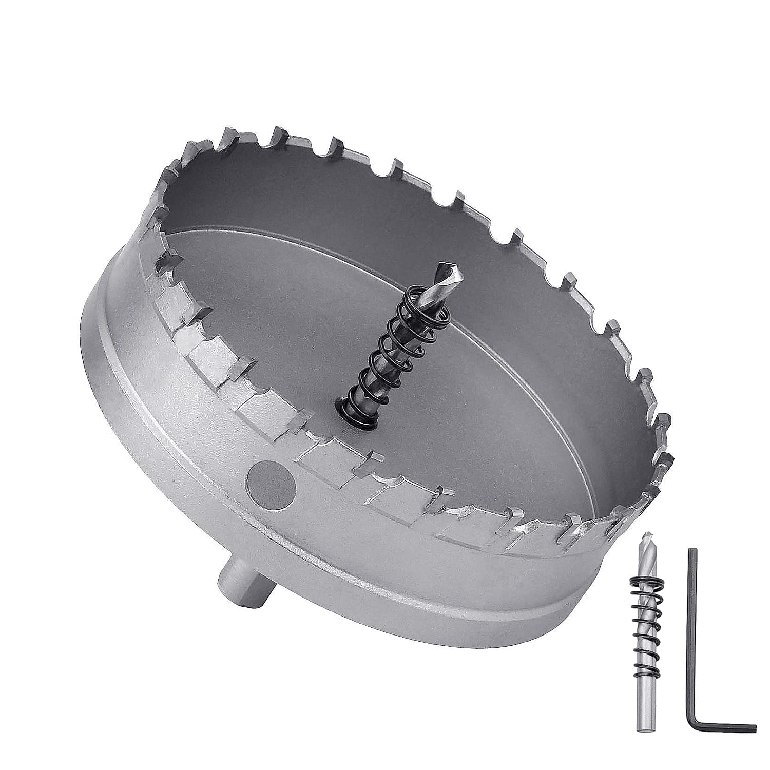 100mm (≈ 4 inch) Metal Steel Hole Saw with 2 Drill Bits, Hole Cutter for Thick Metal,Stainless Steel,Iron and Wood (100mm (≈ 4 inch))