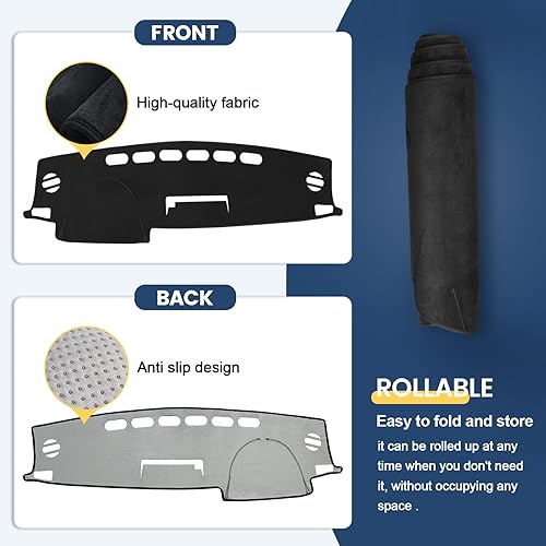 Miniatura 3 de Cubierta de salpicadero de ajuste personalizado para Toyota RAV4 2013-2018, protector antideslizante para salpicadero, parasol sin deslumbramiento,