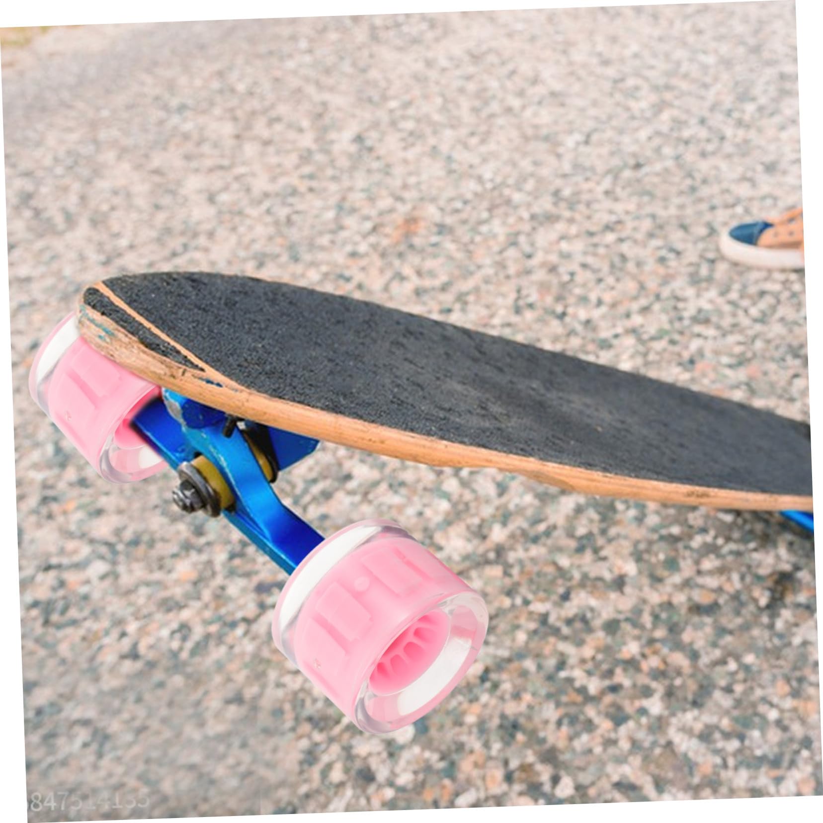 Didiseaon Ruedas de Longboard Luces Intermitentes 4piezas Rosa PU