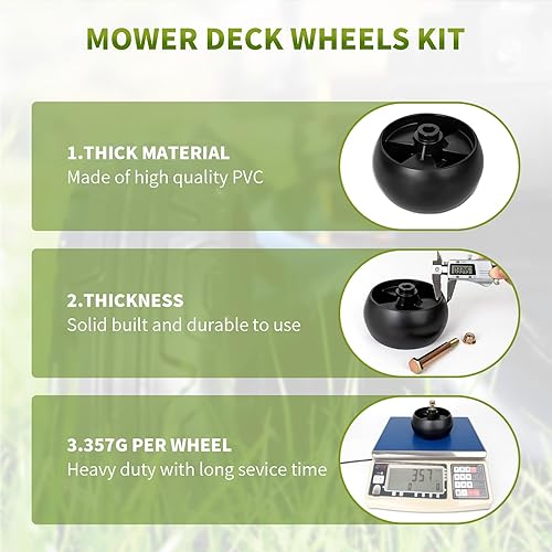 Miniatura 3 de 734-04155 Ruedas de cubierta para cortacésped Cub Cad  Ruedas de calibre de rodillo de cubierta compatibles con tractor de cortacésped Troy Bilt