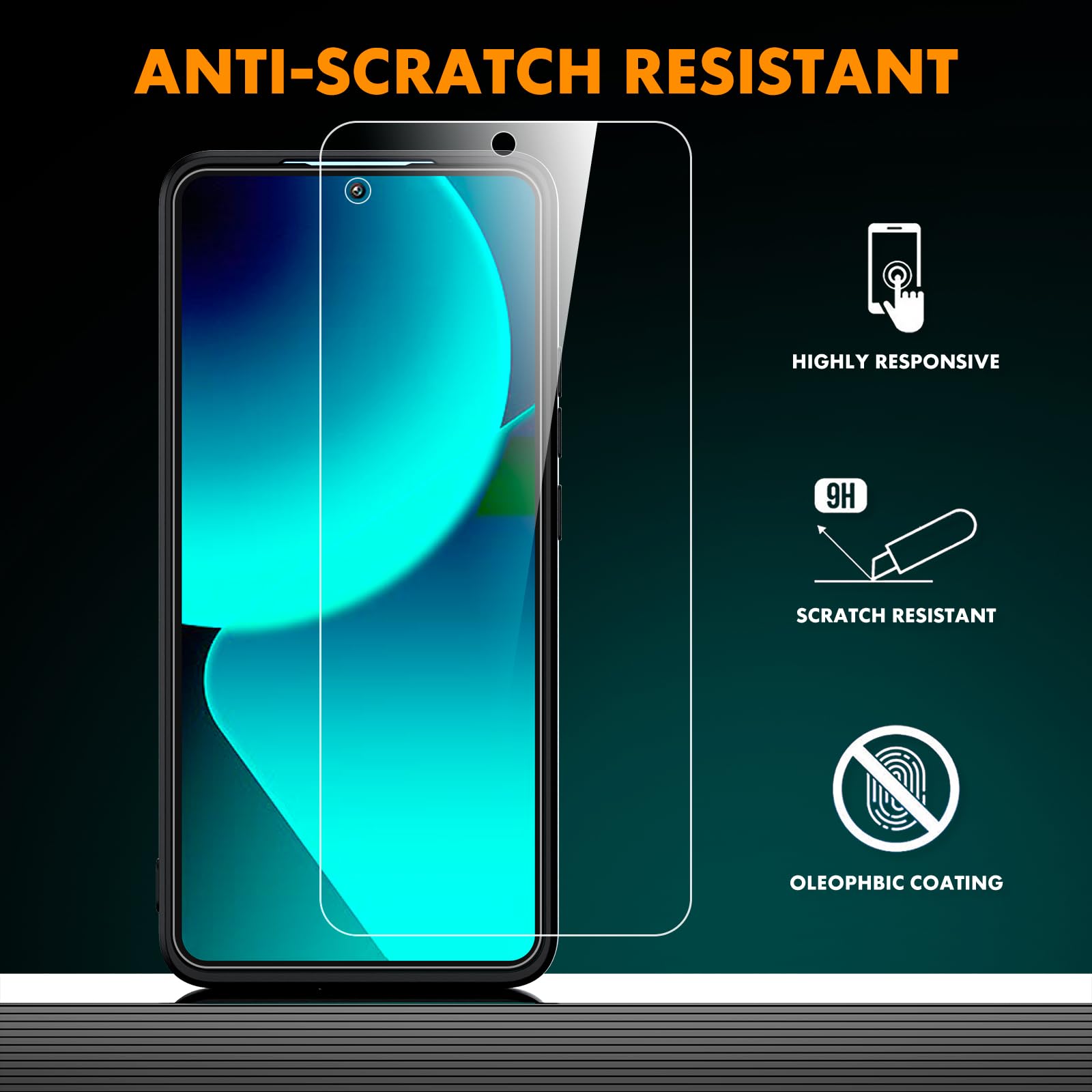 Byvuwiay Cover per Xiaomi 13T/13T Pro 5G con 2 Vetro Temperato Pellicola Protettiva, Custodia in TPU Ultra Sottile Antiurto Anti-Scratch Case, Nero