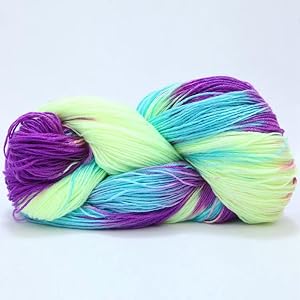 BEEFLYING Multi Color Acrylic Fiber Yarn Soft Gradient Colorful Rainbow Yarn for Crocheting Knitting Blanket Scarves Craft DIY, 50g/roll,Multi Color 15