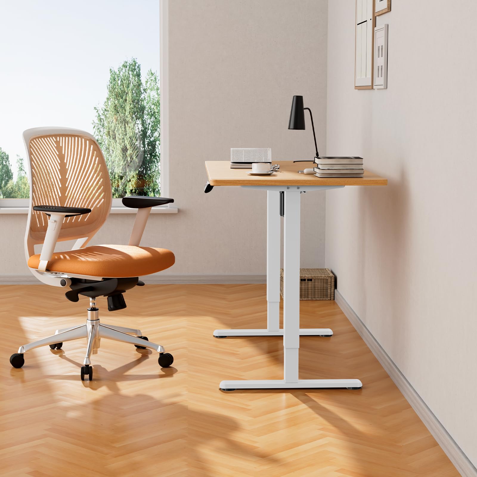ErGear Höhenverstellbarer Schreibtisch Gestell mit 4 Memory-Steuerung | Höhenverstellbar Tischbeine, Ergonomische Stehpult Basis, robustes Stahlgestell, einfache Montage, 4 Memory-Steuerung