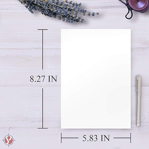 Miniatura 6 de Papel blanco multiusos A5 de alta calidad, 24 libras (90 GSM), para copia, impresión, escritura, 5.83 x 8.27 pulgadas (5.827 x 8.268 in, mitad de