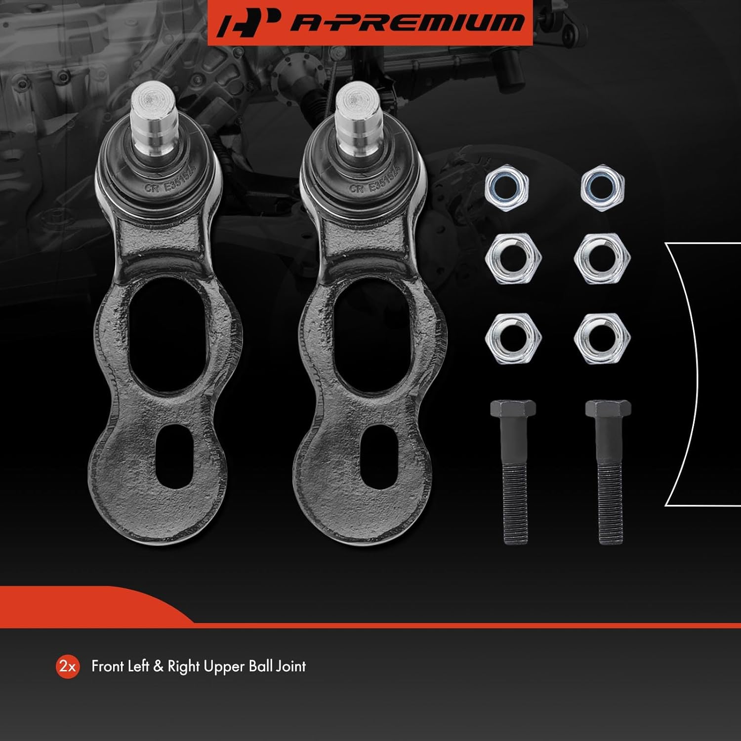 A-Premium 2 x Front Upper Ball Joint Compatible with Ford Crown Victoria 1995-2002, Lincoln Town Car 1995-2002, Mercury Grand Marquis 1995-2002