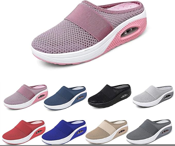 Womens Mesh Air Cushion Slipon Walking Shoes Orthopedic Diabetic
