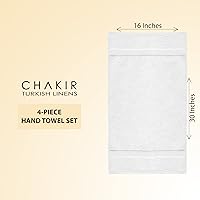 Vista 206 de Chakir Turkish Linens Toallas turcas de alta calidad 100% algodón para baño, toallas de baño grandes de 30 x 60 pulgadas (4 piezas, beige)