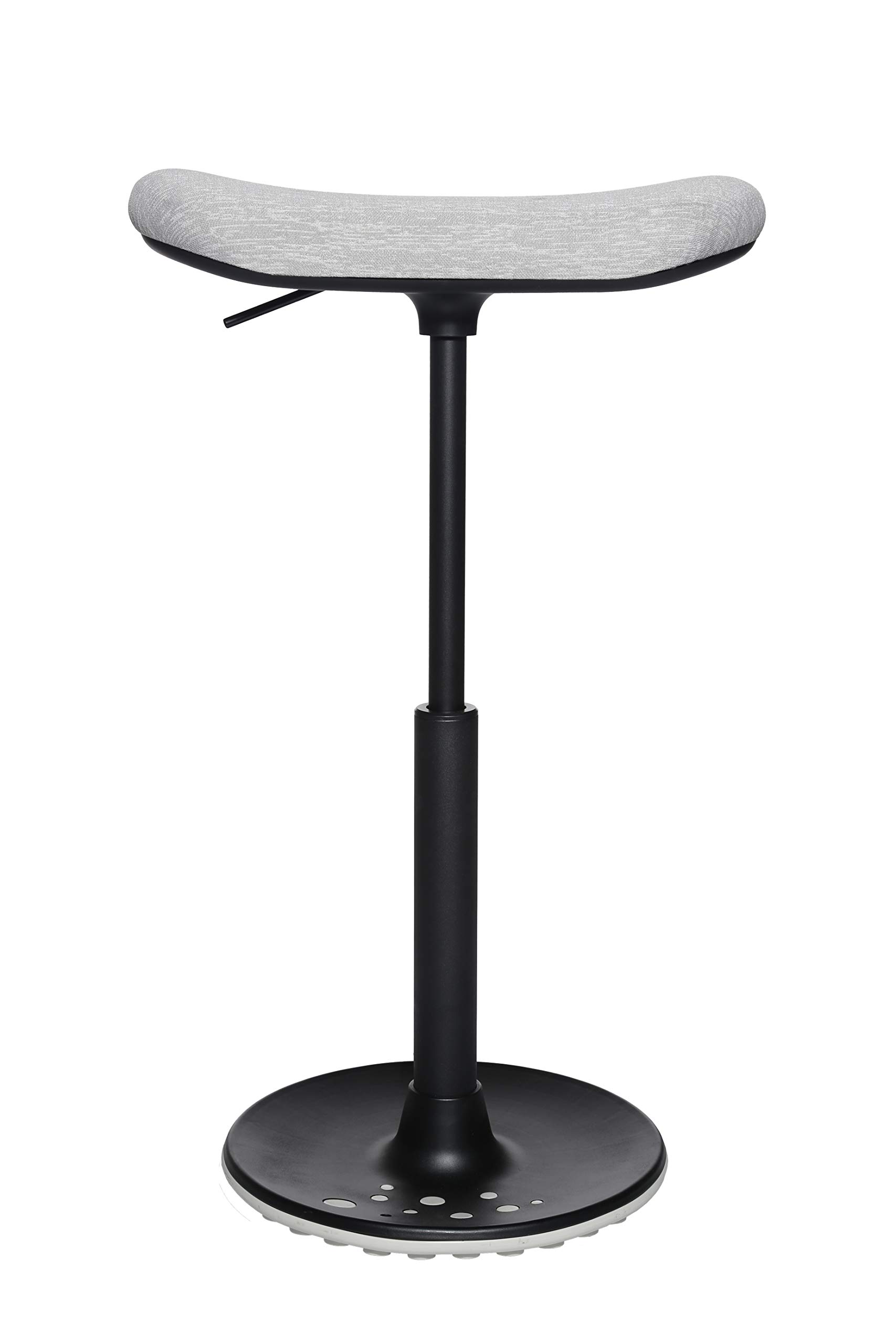 Topstar Sitness H2 - Taburete de Trabajo, Giratorio, Asiento de monopatín, Altura Regulable, Funda de Tela de poliéster, Color Gris Claro