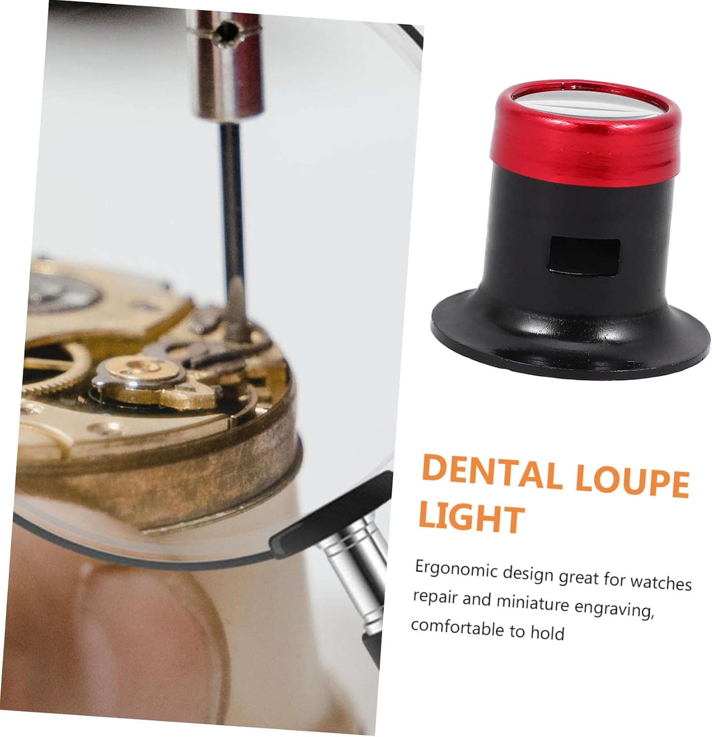 10times Jewelry Loupe Magnifier Light Magnification Frame Glass Lens for Watch Repair