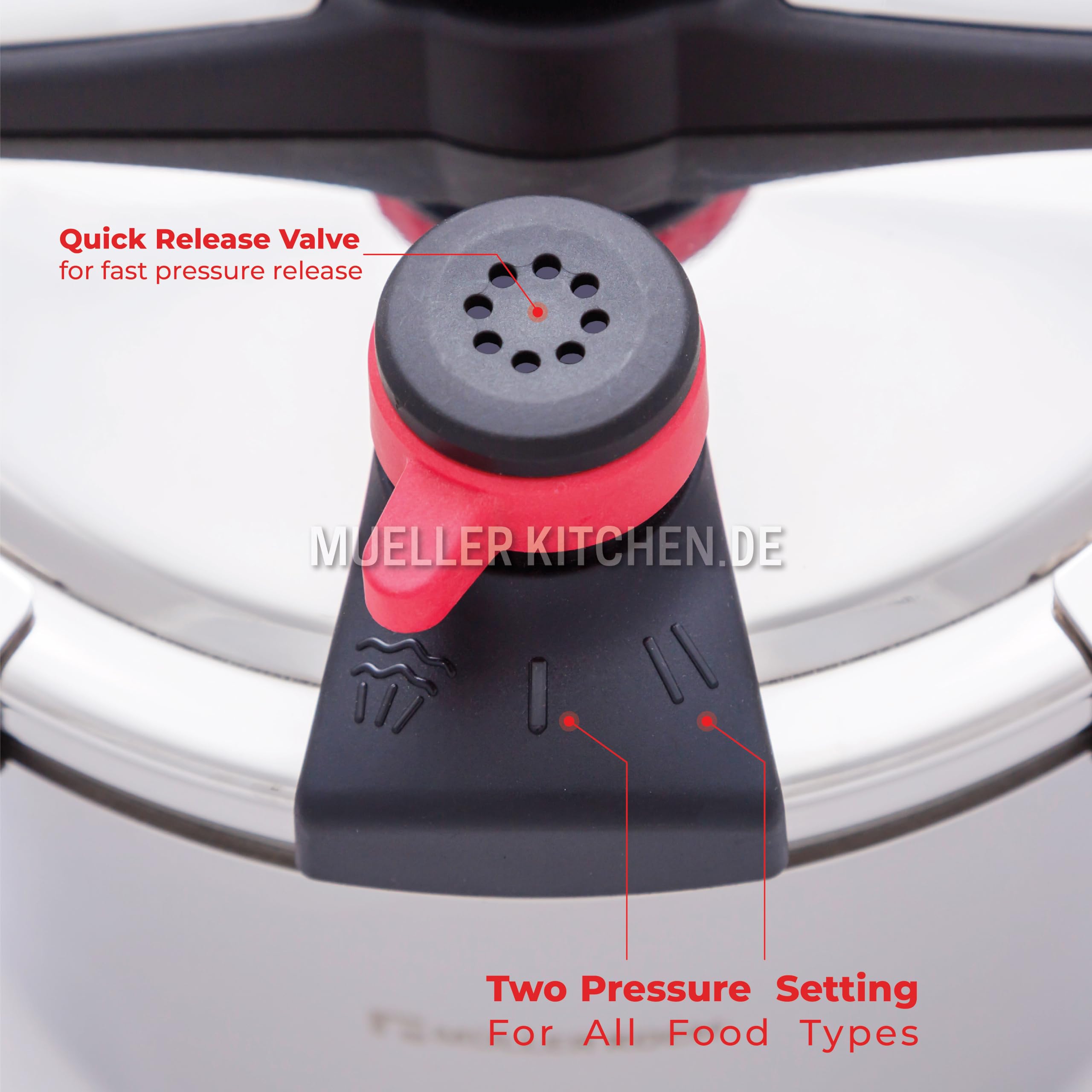 Muller Kitchen Pentola a pressione (inox, base di induzione, manometro di pressione) (10 L)