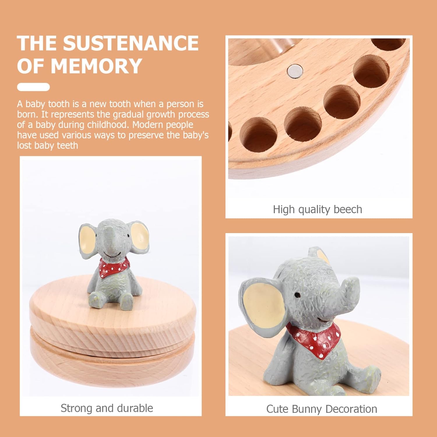 SOIMISS 1set Tooth Keepsake Box Handmade Deciduous Tooth Holder Organizer for Childhood Memories Storage for Newborns and Toddlers