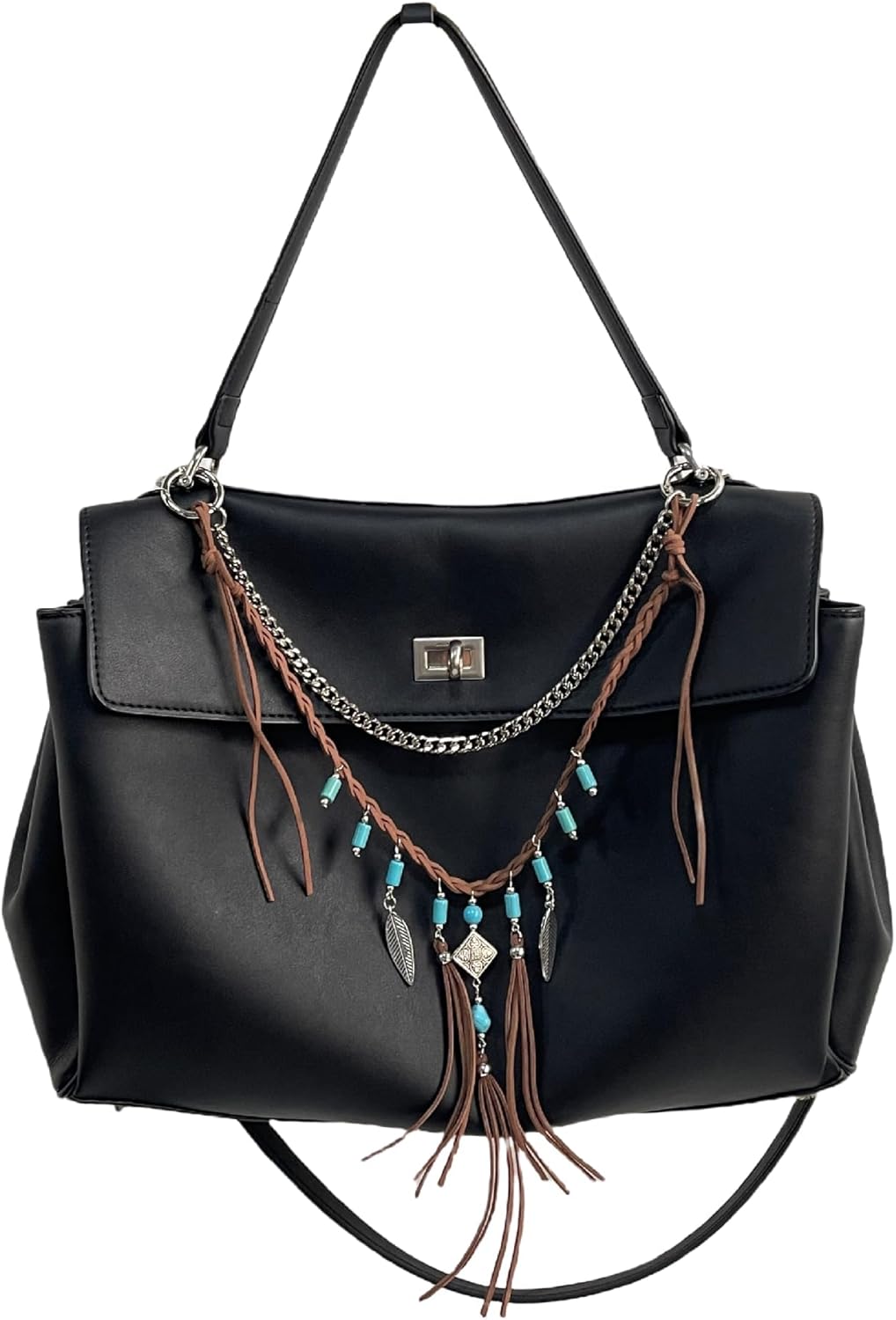 QTMY 2-layer Chain Keychain Boho Bag Charms for Handbag Purse Backpack Accessories for Bogg Bag,947