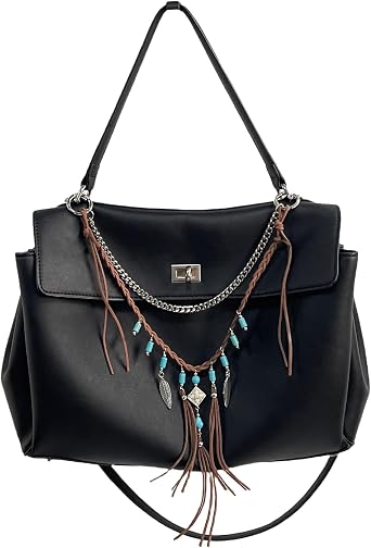 QTMY 2-layer Chain Keychain Boho Bag Charms for Handbag Purse Backpack Accessories for Bogg Bag,947