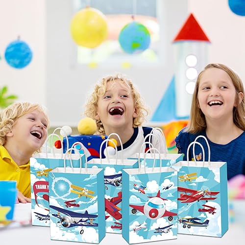 Miniatura 4 de Outus 24 bolsas de regalo para aviones, bolsas de regalo de avión, bolsas de regalo de avión para niños, bolsas de regalo de avión para fiestas de