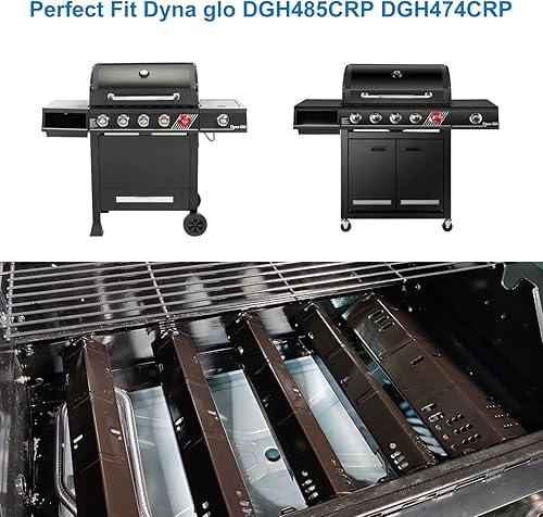 Miniatura 3 de Uniflasy Placa de calor de repuesto para parrilla Dyna-Glo DGH474CRP, DGH485CRP, DGH483CRP, placas de calor para parrilla Dyna-Glo de 5 quemadores,