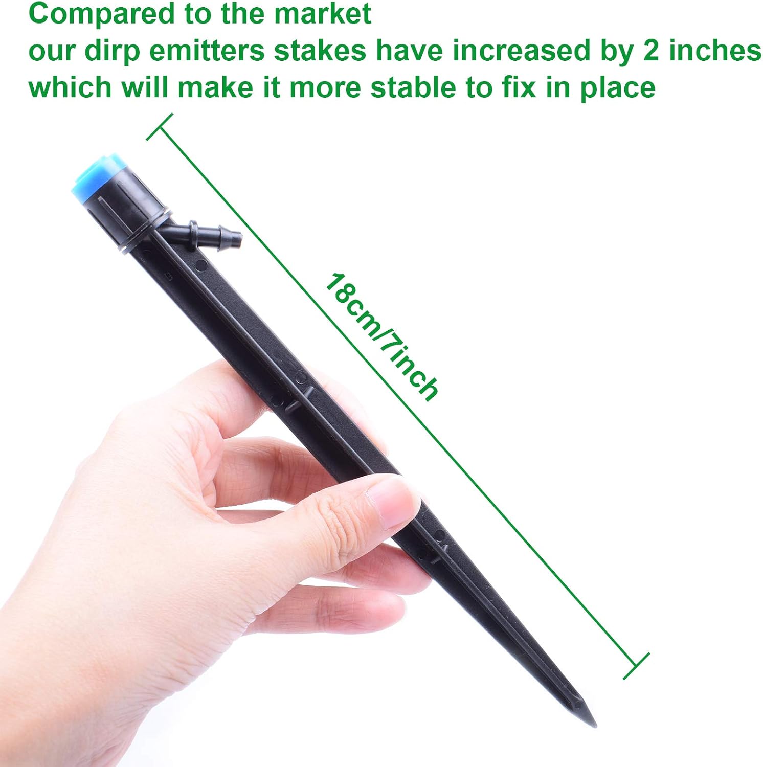 MIXC 100PCS Drip Emitters Fan Shape with Stake Water Flow Adjustable for 1/4 inch Irrigation Tube Hose, 360 Degree Sprayer Perfect for Irrigation System Watering Kits for Garden Patio Lawn Flower Bed : Garden & Outdoor