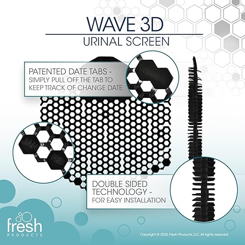 Miniatura 5 de Fresh Products Wave 3D, prácticamente elimina las salpicaduras de orina, uso de 30 días, fácil instalación, bacterias beneficiosas, fragancia