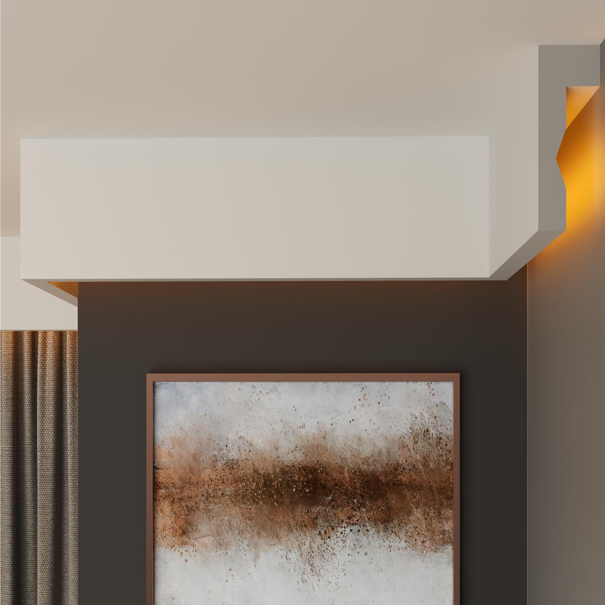 FAST DECOR LED Cornice Coving for Ceilings, Premium Extruded Polystyrene Ceiling Moulding Trim, Lightweight and Paintable Decorative Coving, Durable LED Lighting Coving (CLP01, 2M (1 Length))