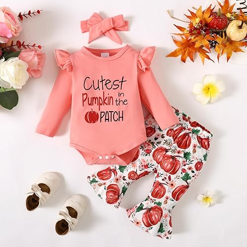 Miniatura 2 de Conjunto de ropa para bebé recién nacida, con volantes, pantalones y diadema, conjunto de 3 piezas de 0 a 18 meses