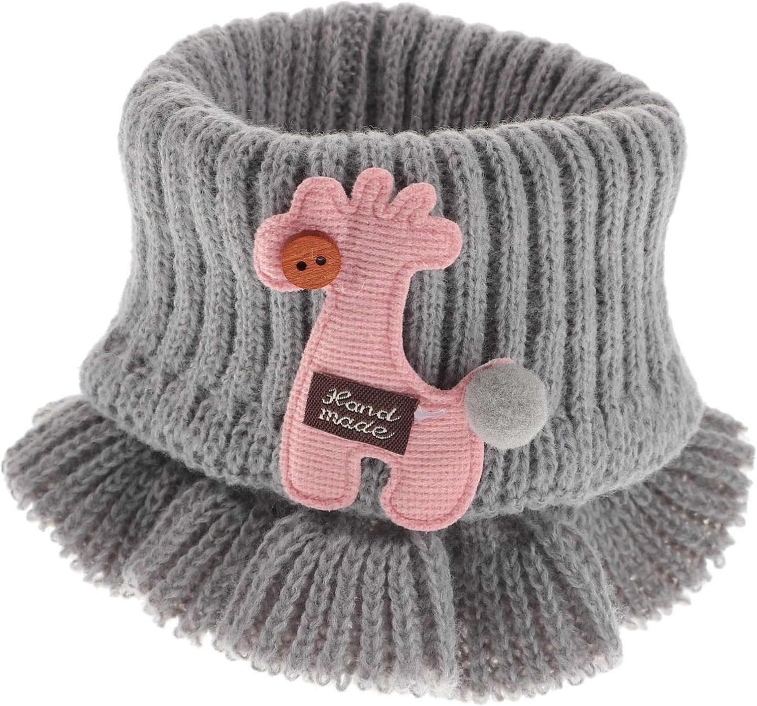 Knitted Cartoon Scarf for Toddlers Neck Warmer Winter Warmth Fashionable Compact