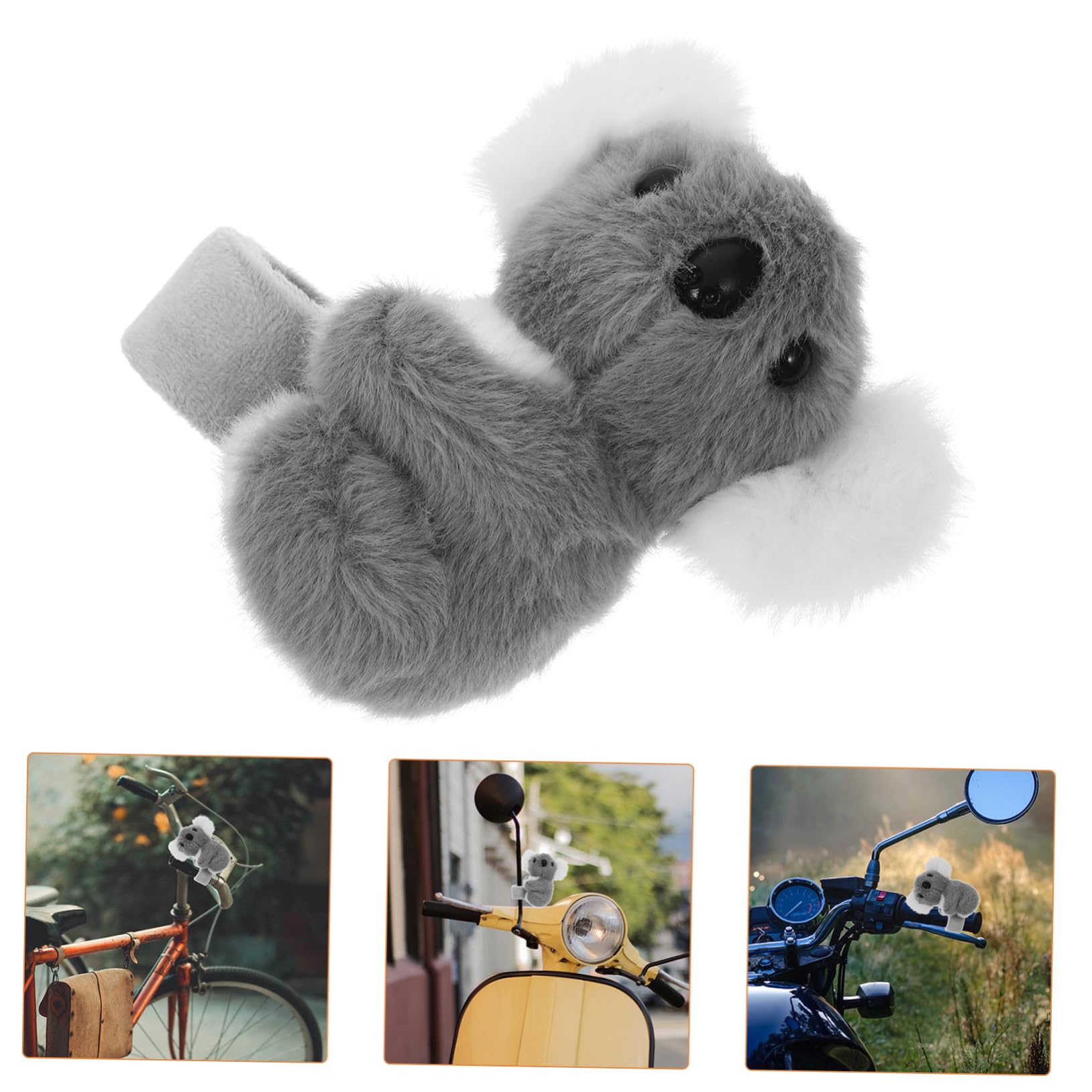 Kisangel Plush Snap Bracelet Cute Bike Handlebar Decoration for Adorable Wristband Accessory Easy to Attach Plush Decor for Motorcycles and Bicycles